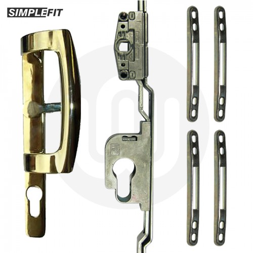 Simplefit uPVC 4 Hook Inline Patio Repair Kit Maco Patio Lock Repair Kit